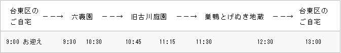 電車・飛行機と介護タクシーをセットにした観光