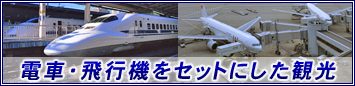 電車・飛行機をセットにした観光